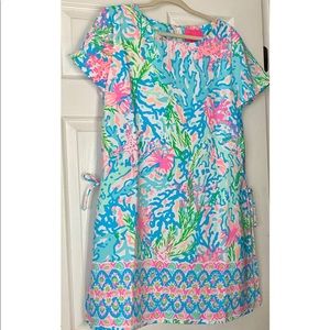 Lilly Pulitzer Blanca Stretch Romper in Coral Bay